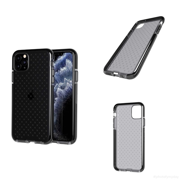 iPhone 11 Pro Max Cover - Tech21 Evo Check Cover Black Apple iPhone 11 Pro Max - Picture 4 of 8